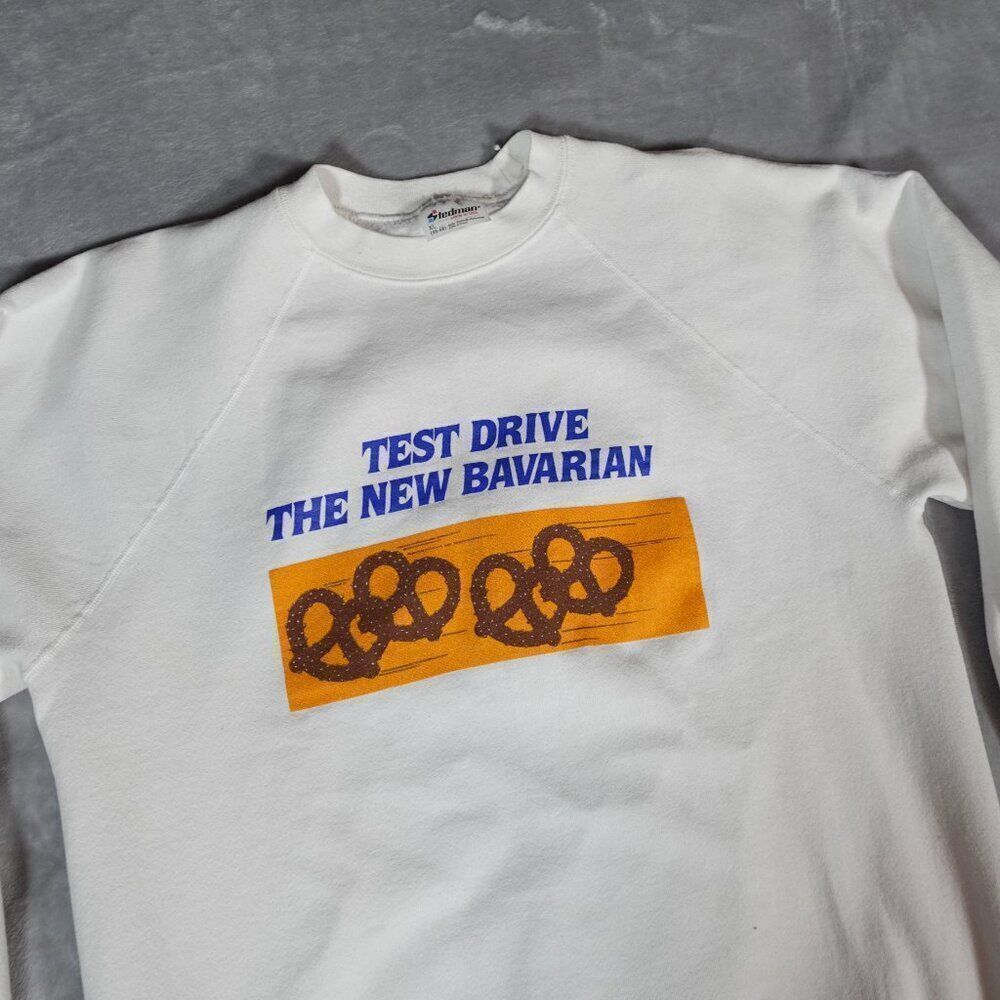 Vintage Rold Gold Pretzels Raglan Sweatshirt Mens M (Estimated) Made In USA 90s